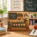 Personalized Teacher Wooden Block Keepsake, Custom Student Names, Desk Decor, Appreciation Gift