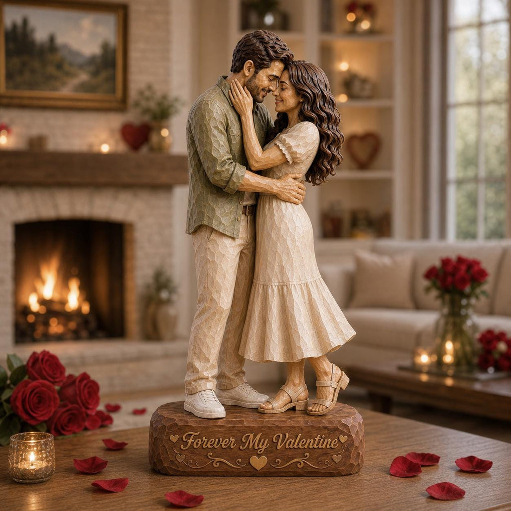 Personalized Proposal Couple Wooden Block, Custom Engagement Keepsake, Romantic Decor