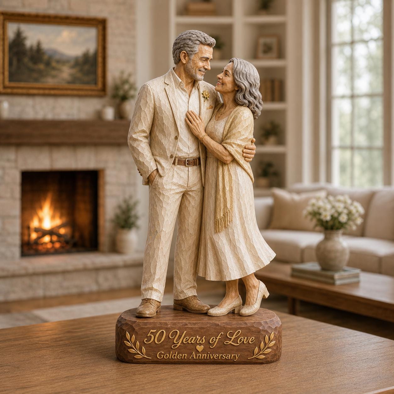 Personalized Vow Renewal Wooden Block, Custom Couple Keepsake, Anniversary Decor